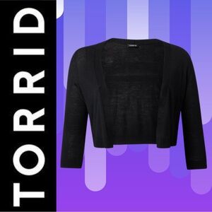 Torrid: 3/4 Sleeve Cropped Shrug
